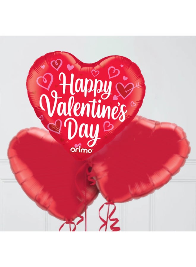 Party Camel 18" Heart Happy Valentine's Day Whimsy Hearts Foil Balloon - Image 3